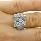 11.39ctw Princess/Round Cut Diamond Split Shank Ring PLATINUM 11.39ctw Princess/Round Cut Diamond Split Shank Ring PLATINUM