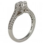Jacob&Co  Cushion Cut Diamond Platinum Engagement Ring