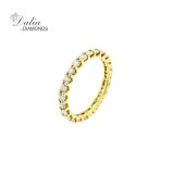 1.40 CTW Round Cut Diamond Eternity Band in 18K Yellow Gold