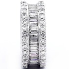 3.82CT DIAMOND BAGUETTE RING 14K WHITE GOLD
