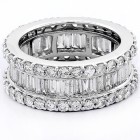 3.82CT DIAMOND BAGUETTE RING 14K WHITE GOLD