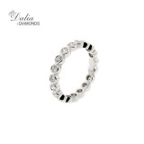 0.79 Cts Round Cut Diamond Eternity Wedding Band set in 14K White Gold