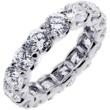 7.2 Ctw Round Cut Diamond Eternity Band Set in Platinum