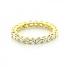 1.57 Cts Round-cut Diamond U-shape Eternity Wedding Band 18k Gold