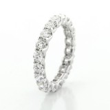2.38 Ctw Round-Cut Diamond U-Shape Eternity Band in Platinum