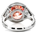 7.03 Ctw Platinum Pink Round Cut Diamand Engagement Ring with 2 Trillion Cut Diamonds 7.03 Ctw Platinum Pink Round Cut Diamand Engagement Ring with 2 Trillion Cut Diamonds