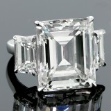 24.64ctw 3-Stone Emerald Cut Diamond Ring PLATINUM 24.64ctw 3-Stone Emerald Cut Diamond Ring PLATINUM