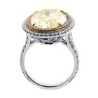 11.7 CTS LIGHT FANCY YELOW OVAL CUT DIAMOND ENGAGEMENT RING 