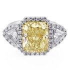 9.91 Cts Luxury Fancy Yellow Diamond Engagement Ring set in Platinum