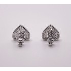 0.50ct Dia 14kt Gold Diamond Heart Earring with Color Enamel 
