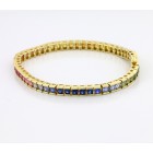 Sapphire Braclet total of 9.27 cts set in 14k yellow gold