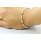 3.29 Ctw Diamond Bracelete Set in 14K White gold 3.29 Ctw Diamond Bracelete Set in 14K White gold