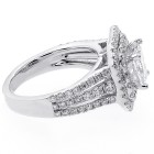 1.34 cushion cut double halo diamond engagement ring 