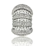 6.24CT  Saddle Diamond Cocktail Ring