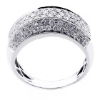 1.13 MICRO PAVE DIAMOND ENGAGEMENT RING SET IN 14 K WHITE GOLD