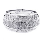 1.13 MICRO PAVE DIAMOND ENGAGEMENT RING SET IN 14 K WHITE GOLD