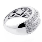 1.13 MICRO PAVE DIAMOND ENGAGEMENT RING SET IN 14 K WHITE GOLD