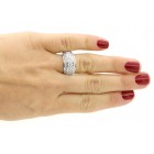 1.13 MICRO PAVE DIAMOND ENGAGEMENT RING SET IN 14 K WHITE GOLD