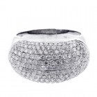 1.91CTS DIAMOND MICRO-PAVE COCKTAIL RING SET IN 14K WHITE GOLD