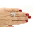 2.00 CTS DIAMOND COCKTAIL RING SET IN 14K WHITE GOLD