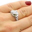 0.71 CTS DIAMOND COCKTAIL RING SET IN 14 K WHITE GOLD 