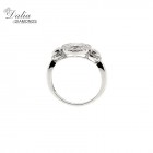 Flower shaped Fancy Ring total of .82 cts set in 14kt White gold
