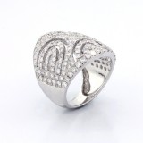 Fancy cocktail Ring total 3.28 cts set in 14k white gold