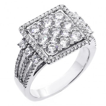 1.80 Cts Diamond Engagement Ring set in 18K white gold