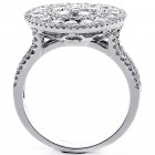 2.07 Cts Diamond Cocktail Ring Set in 18K White Gold