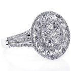 2.07 Cts Diamond Cocktail Ring Set in 18K White Gold