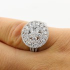 2.07 Cts Diamond Cocktail Ring Set in 18K White Gold