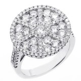 2.20 Cts Round Diamond Engagement Ring set in 18K white gold