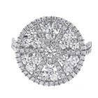 2.20 Cts Round Diamond Engagement Ring set in 18K white gold