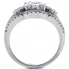 1.28 Cts Diamond Cocktail Ring Set in18K White Gold