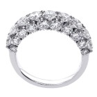 3.43 Cts Round Cut Diamond Wedding Band set in 18K white gold