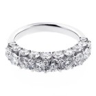 3.43 Cts Round Cut Diamond Wedding Band set in 18K white gold