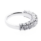 3.43 Cts Round Cut Diamond Wedding Band set in 18K white gold