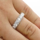 3.43 Cts Round Cut Diamond Wedding Band set in 18K white gold