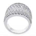 4.28 Cts Round Cut Diamond Cocktail Ring set in 18K white gold