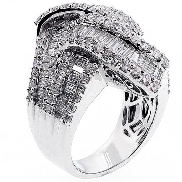 Fancy Ring total 3.92 cts set in 14k white gold