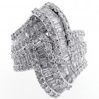 Fancy Ring total 3.92 cts set in 14k white gold
