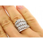 2.34 Cts  Baguette and Round Cut Diamond Fancy Ring set in 14K White Gold