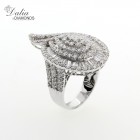 Fancy Ring total 5.37 cts set in 18k white gold