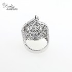 Fancy Ring total 5.37 cts set in 18k white gold