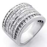 Cocktail Ring total of 3.64 cts set in 18kT white gold 