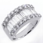 2.60 CTS DIAMOND COCKTAIL RING SET IN 18K WHITE GOLD