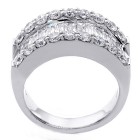2.60 CTS DIAMOND COCKTAIL RING SET IN 18K WHITE GOLD