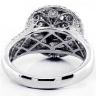 1.71 Cts Round and Baguette  Diamond Cocktail Ring set in 18K White Gold
