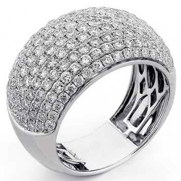 Cocktail Ring total of 2.29 cts set in 14k white gold