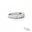Seven Stone Ring total 1.20 cts set in 14k white gold